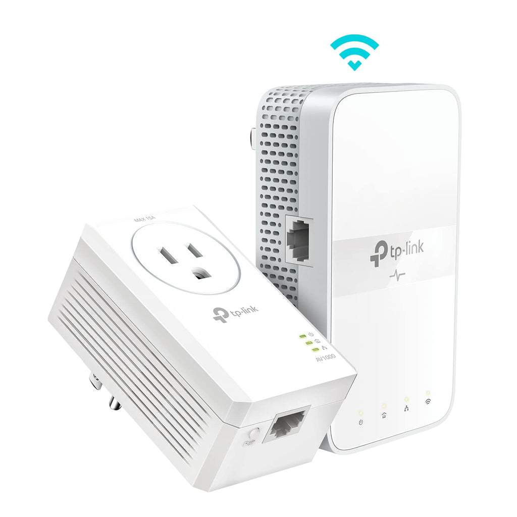 TP-Link Powerline WiFi Extender TL-WPA7617 - AC1200 Dual Band Powerline Network Extender, Gigabit Port, Passthrough, OneMesh, Ethernet Over Power, 𝐀𝐝𝐝-𝐨𝐧 𝐔𝐧𝐢𝐭