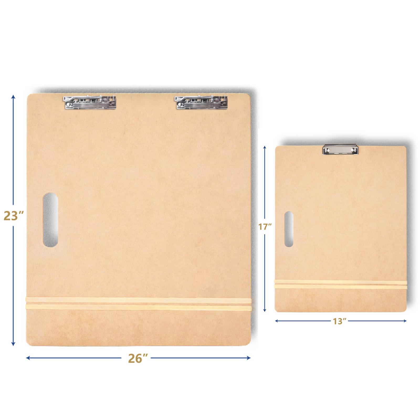 Falling in Art 13x17 Professional Sketch Board, Drawing Tote Board for Artists with Sturdy Clip and Rubber Bands, Portable Art Clipboard for Classroom and Studio Drawing