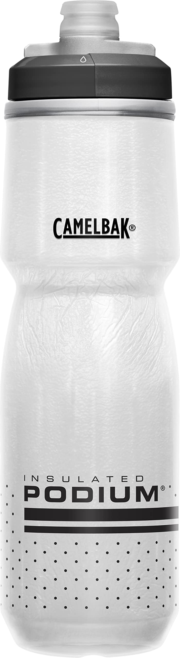 CamelBak Podium Chill Insulated Bike Squeeze Water Bottle, Cold Retention for Cycling, 24oz, Reflective Ghost