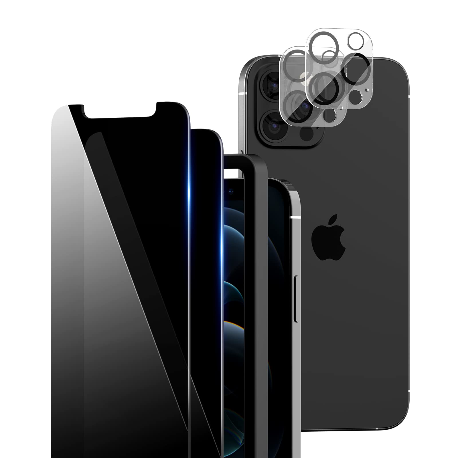 TOCOL [3 Pack] Compatible for Google Pixel 6 5G 6.4'' Tempered Glass Screen Protector & Glass Camera Lens Protector, Case Friendly, Anti-Scratch [Alignment Tool] [Fingerprint Unlock]