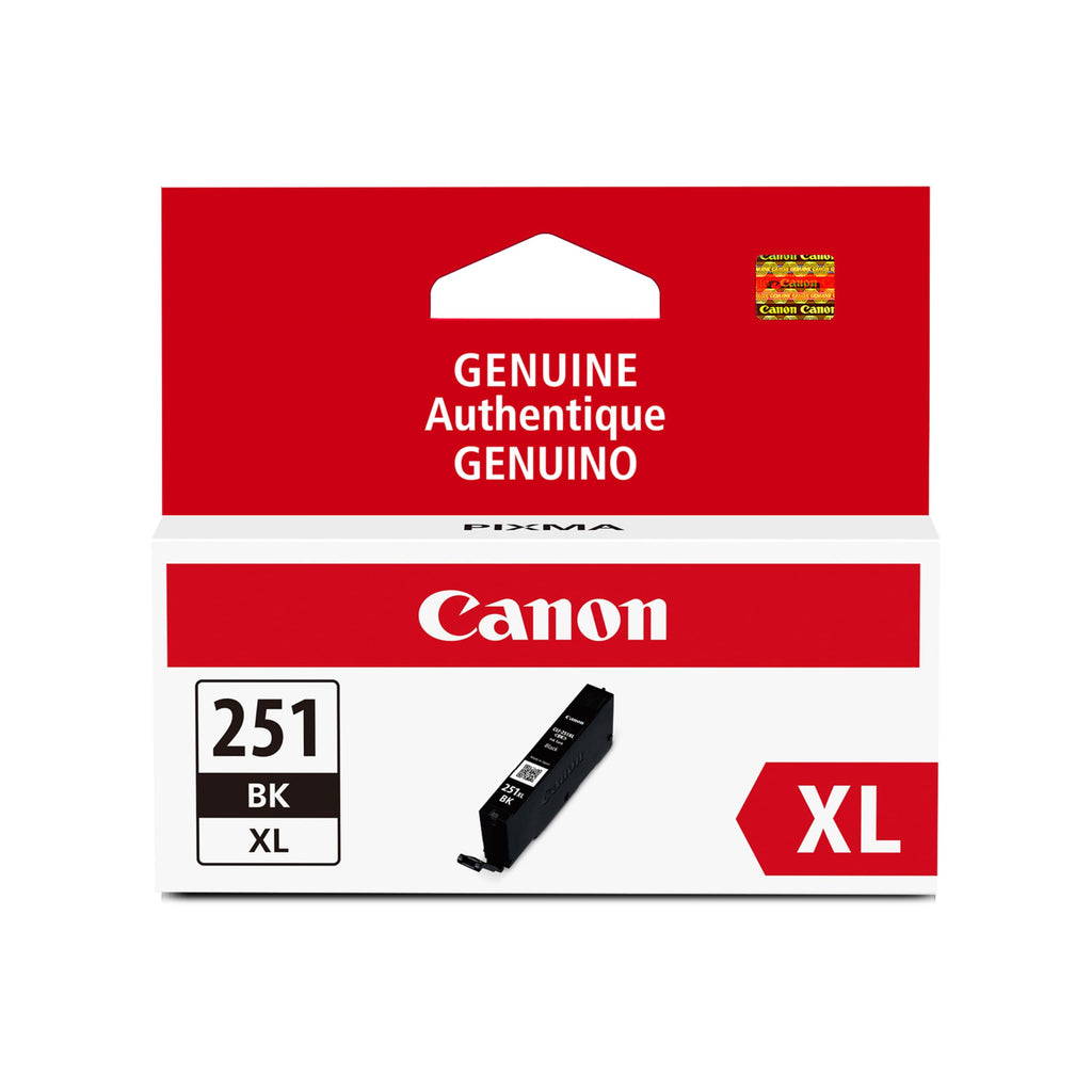 Canon CLI-251XL Genuine Black Ink Tank, Compatible with MG6320, IP7220 & MG5420, MX922, MG5520, MG6420, MG7120, iX6820, iP8720, MG7520, MG6620, and MG5620 Printers
