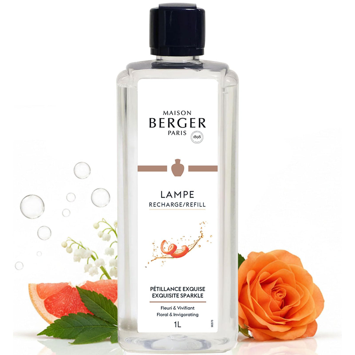 MAISON BERGER Lampe Berger Refill, 1 L, Agaves Garden | Catalytic Lamp Fragrance Refill, Helps Neutralize Odors, ~160 h Fragrance Diffusion, Made in France