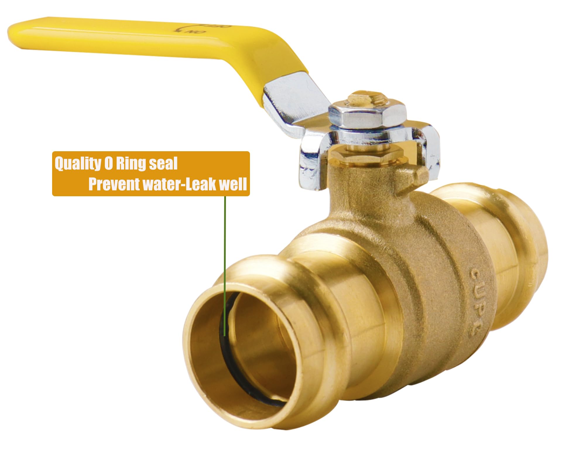 WHK 10 Pack 3/4" Press Pro press Ball Valve Pro Press Ball Valve Fittings to Press into 3/4" Copper（Lead-Free,10PCS)