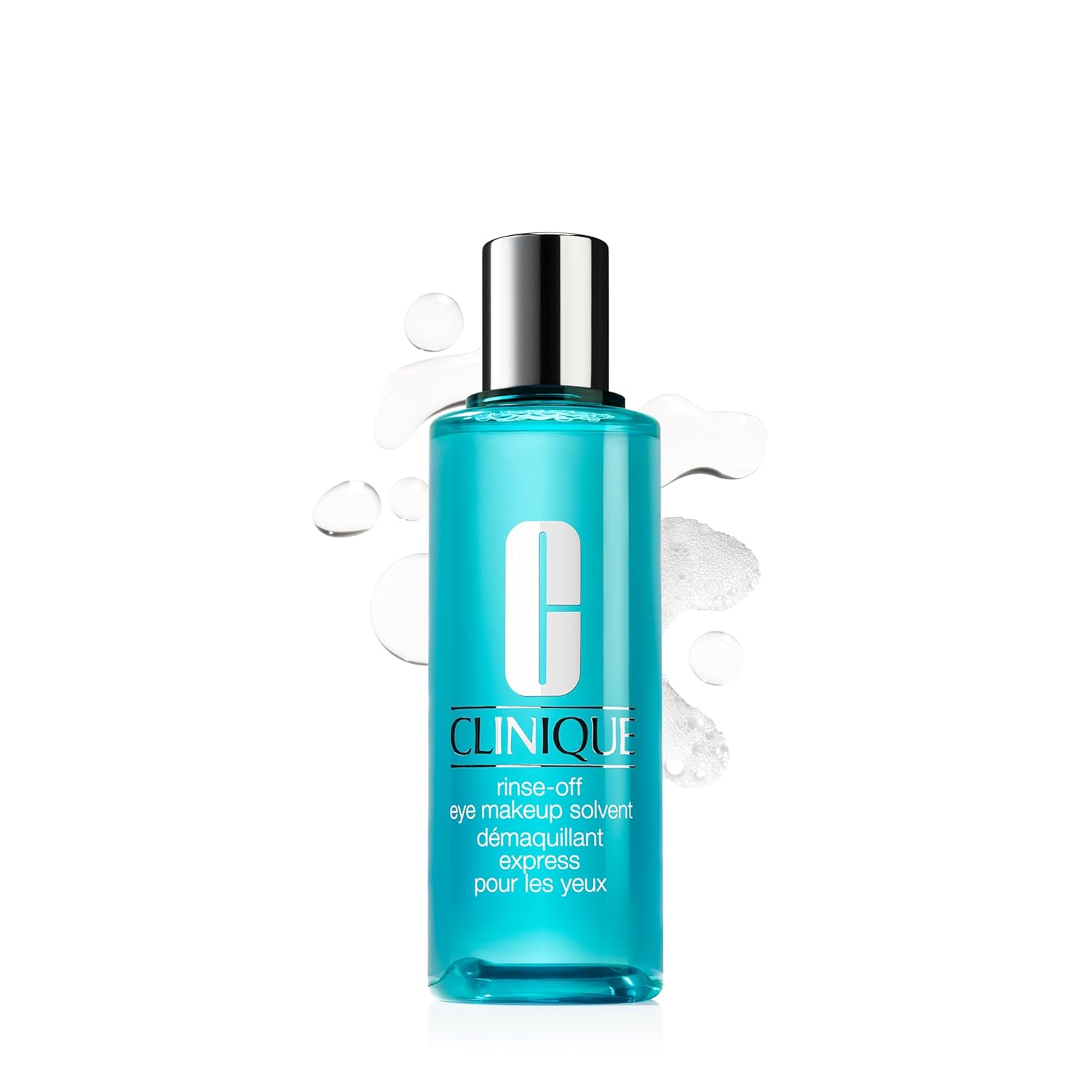 Clinique Rinse-Off Oil Free Eye Makeup Remover Solvent | Safe For Sensitive Skin, 4.2 Fl Oz