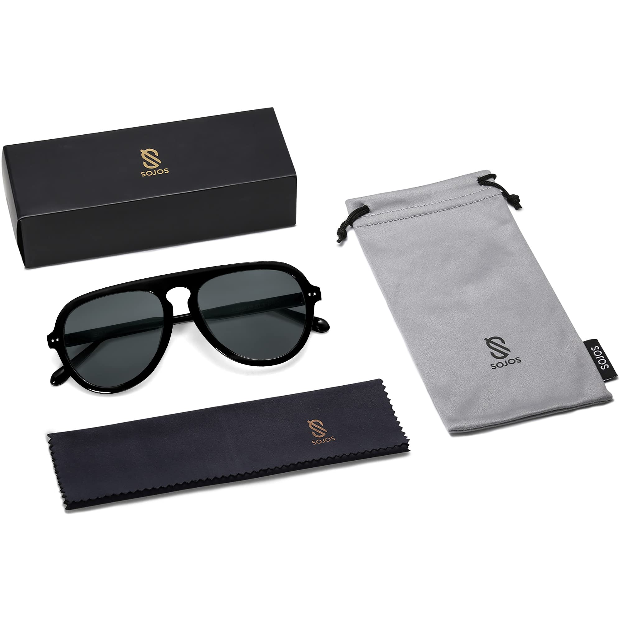 SOJOS Retro Aviator Sunglasses Womens Mens Vintage Plastic Frame Shades Lentes De Sol Para Mujer SJ2255