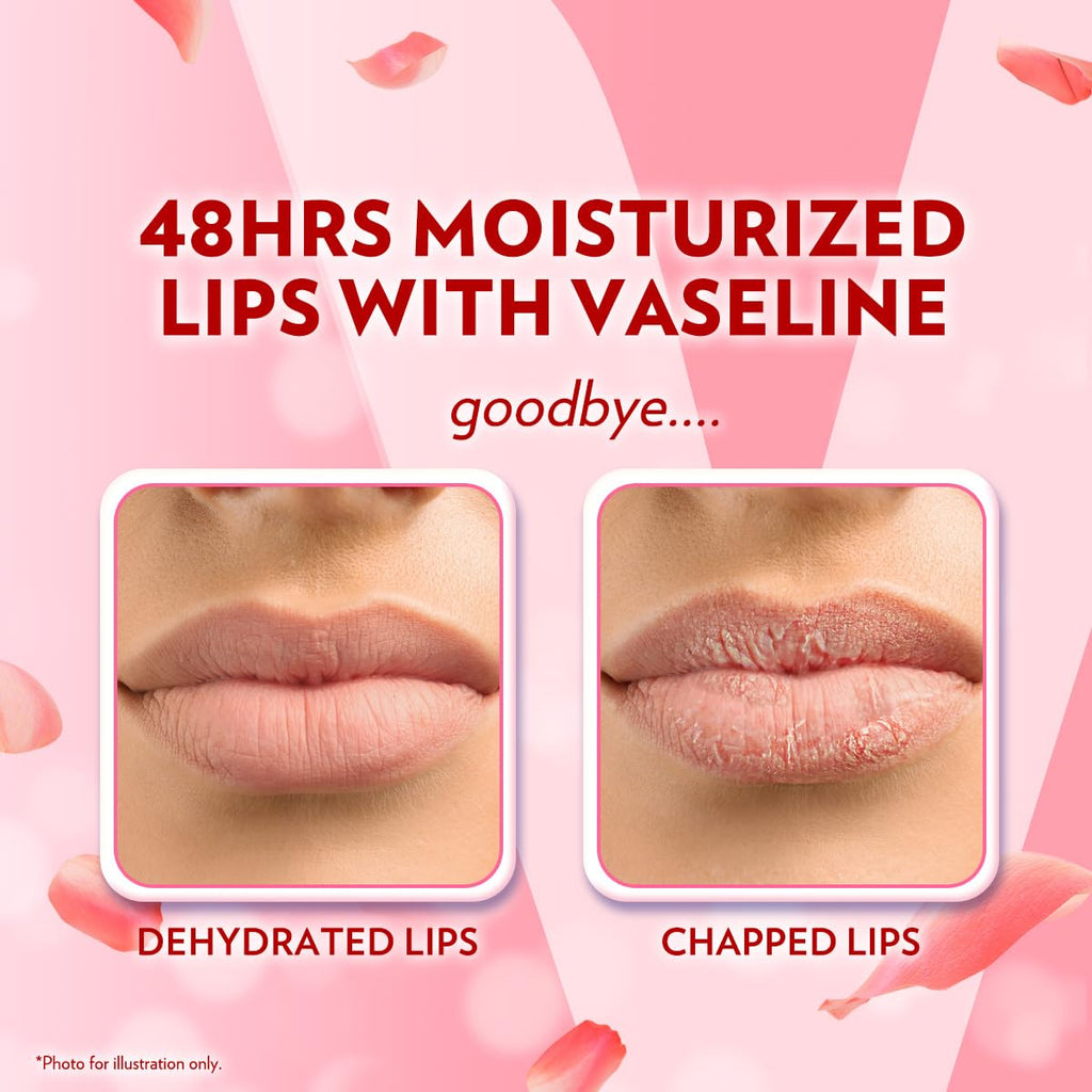 Vaseline Lip Therapy Care Rosy, Fast-Acting Nourishment, Ideal for Chapped, Dry, Cracked, or Damaged Lips, Lip Balm, 3-Pack of 2, 0.16 Oz Each, 6 Lip Balms