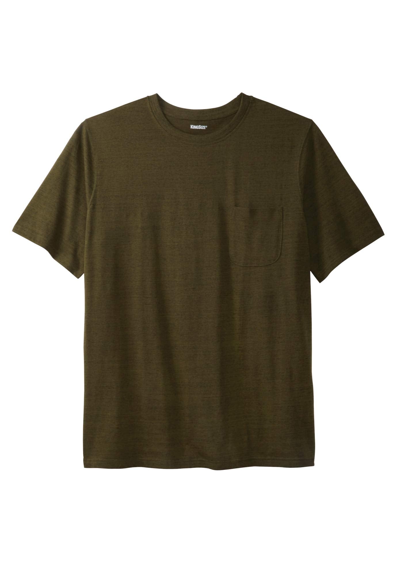 KingSize Men's Big & Tall Shrink-Less Lightweight Pocket Crewneck T-Shirt