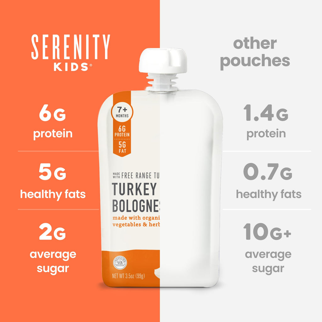 Serenity Kids Bone Broth Puree Made With Organic Veggies | Clean Label Project Purity Award Certified | 3.5 Ounce BPA-Free Pouch | Grass Fed Beef Pot Roast | 1 Count