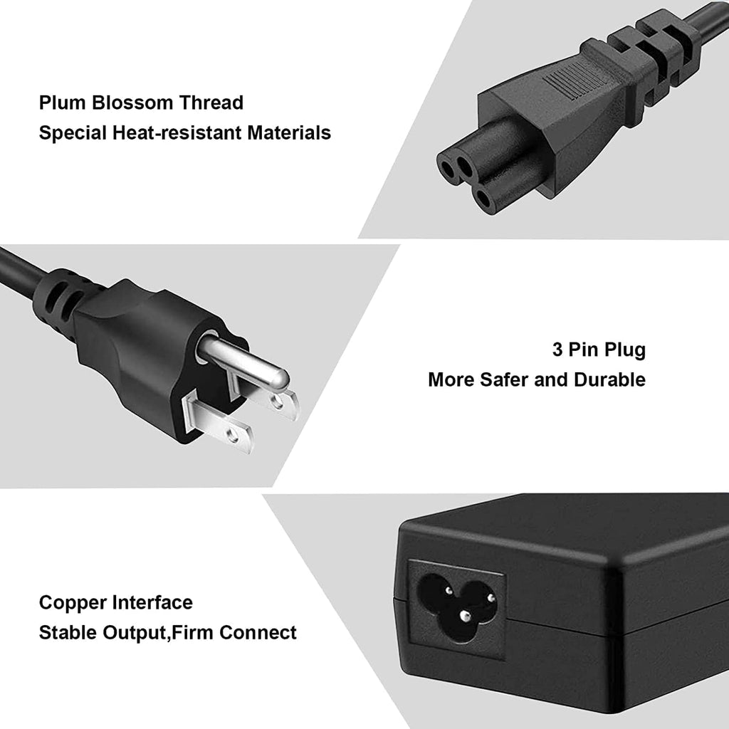 65W Laptop Charger Compatible with HP Pavilion x360 14 15 17,Envy 13 15 X360,Elitebook 840 G5, ProBook Chromebook Stream Series,Spectre 710412-001 19.5V 3.33A Adapter