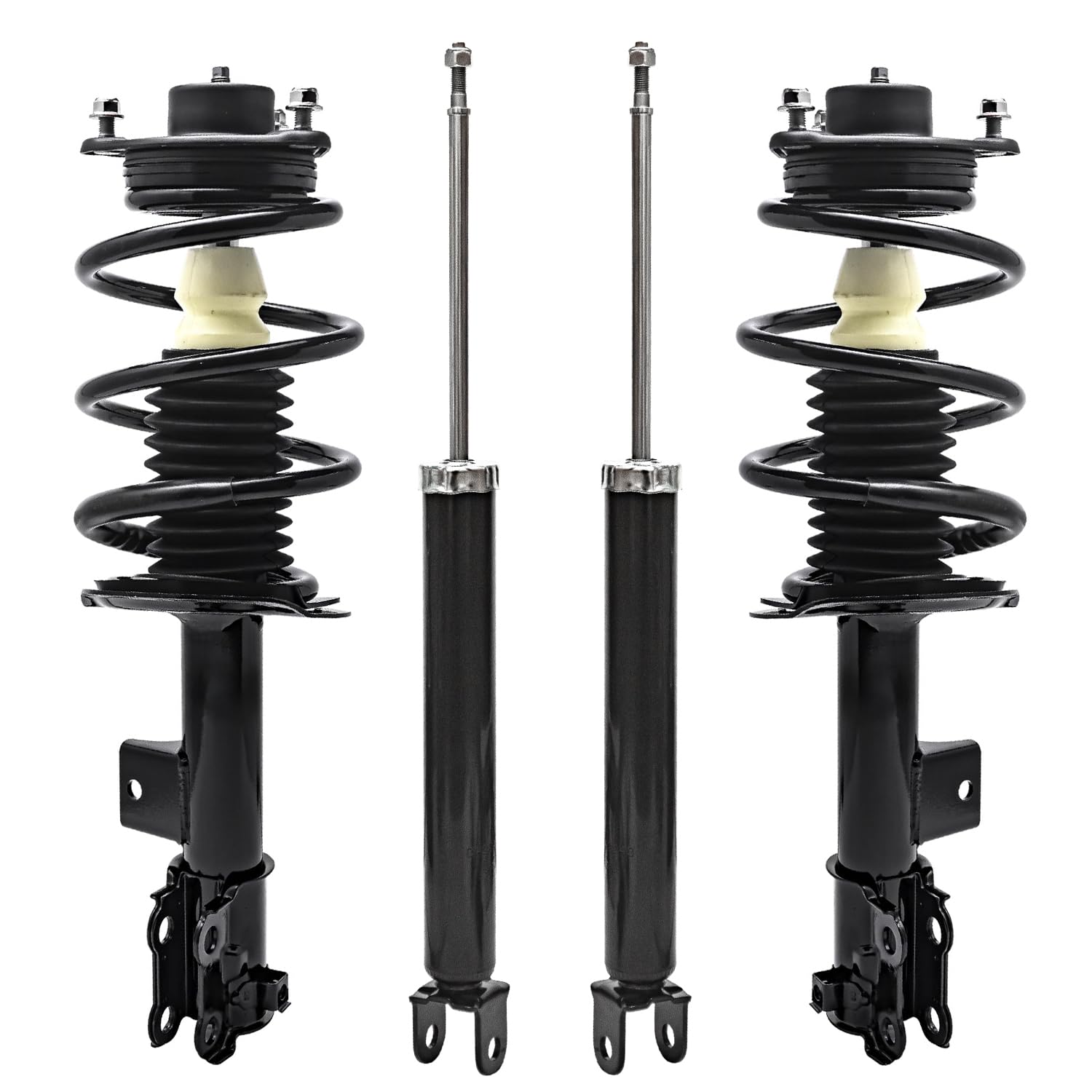 Detroit Axle - 4pc Struts Shock Absorbers Kit for 14-19 Ford Escape, 2 Front Struts w/Coil Spring 2 Rear Shocks Absorbers 2014 2015 2016 2017 2018 2019 Replacement Suspension