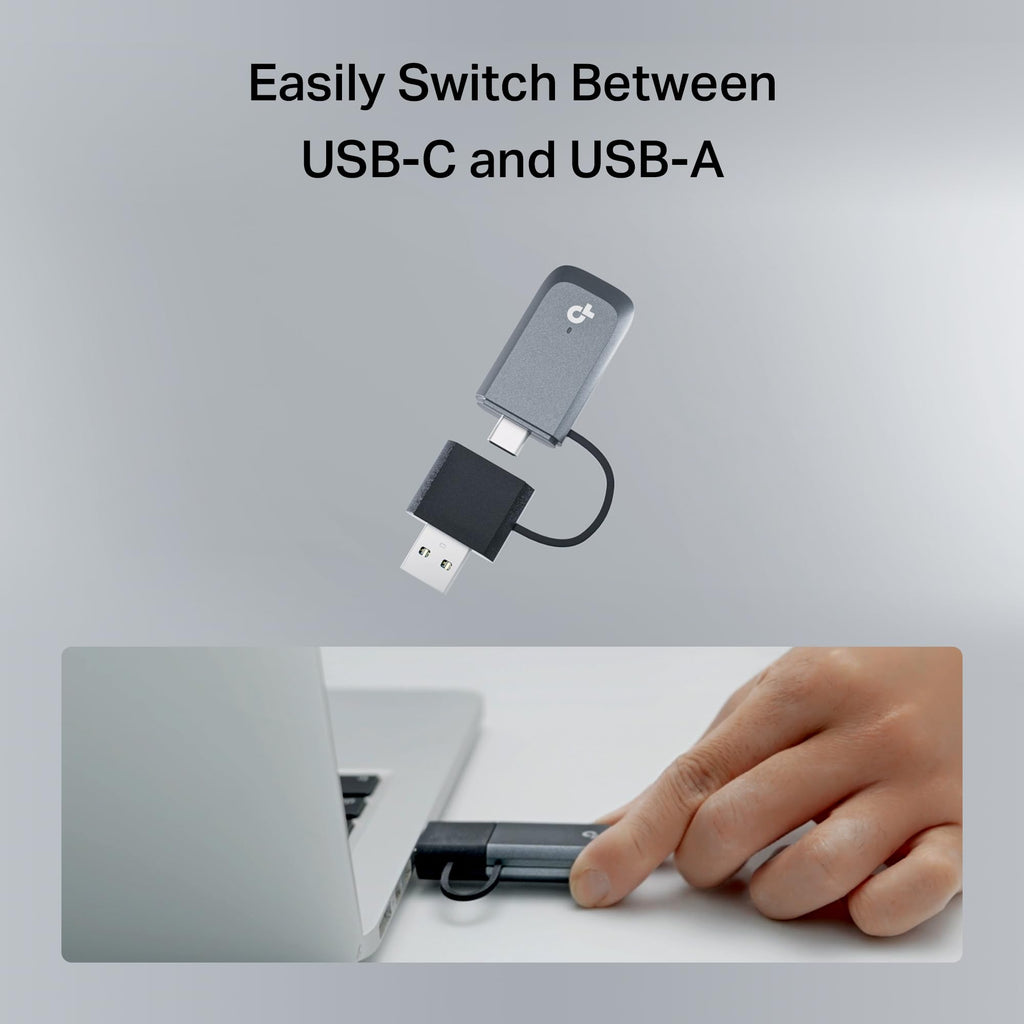 TP-Link AC1300 USB WiFi Adapter(Archer T3U)- 2.4G/5G Dual Band Wireless Network Adapter for PC Desktop, MU-MIMO WiFi Dongle, USB 3.0, Supports Windows 11, 10, 8.1, 8, 7, XP/Mac OS X 10.9-10.14
