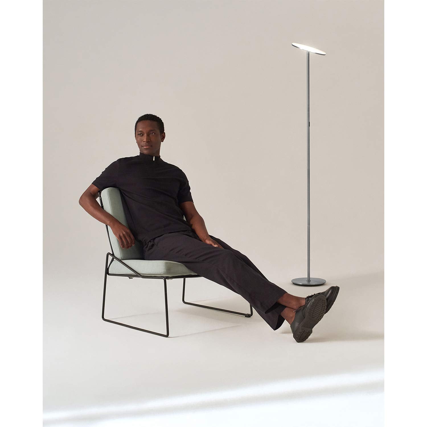 Brightech Sky LED Floor lamp, Torchiere Super Bright Floor Lamp for Living Room Decor & Office - Dimmable, Tall Standing Lamp with Warm Light for Bedroom & Reading - Bronze