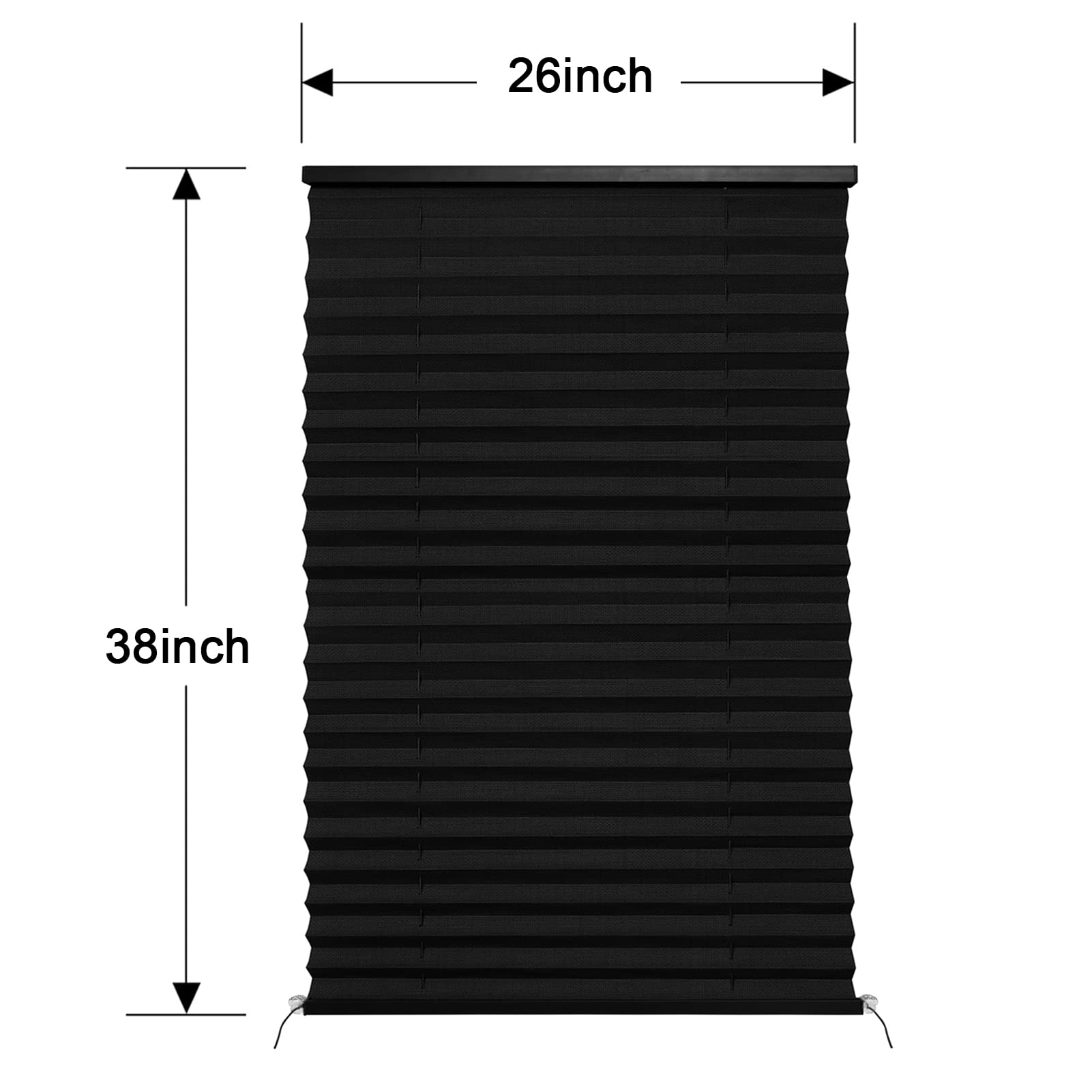 NOVINO RV Blinds Shades for Camper Window,RV Shades Pleated Camper Blinds for Travel Trailer Motor Coach Motorhome Window-14 W x 24" L