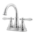 Pfister Sonterra Bathroom Sink Faucet 4 inch Centerset 2-Handle 3-Hole Polished Chrome Vanity Faucet with Push & Seal Drain and 360 Degree Swivel Spout LFWL245PC