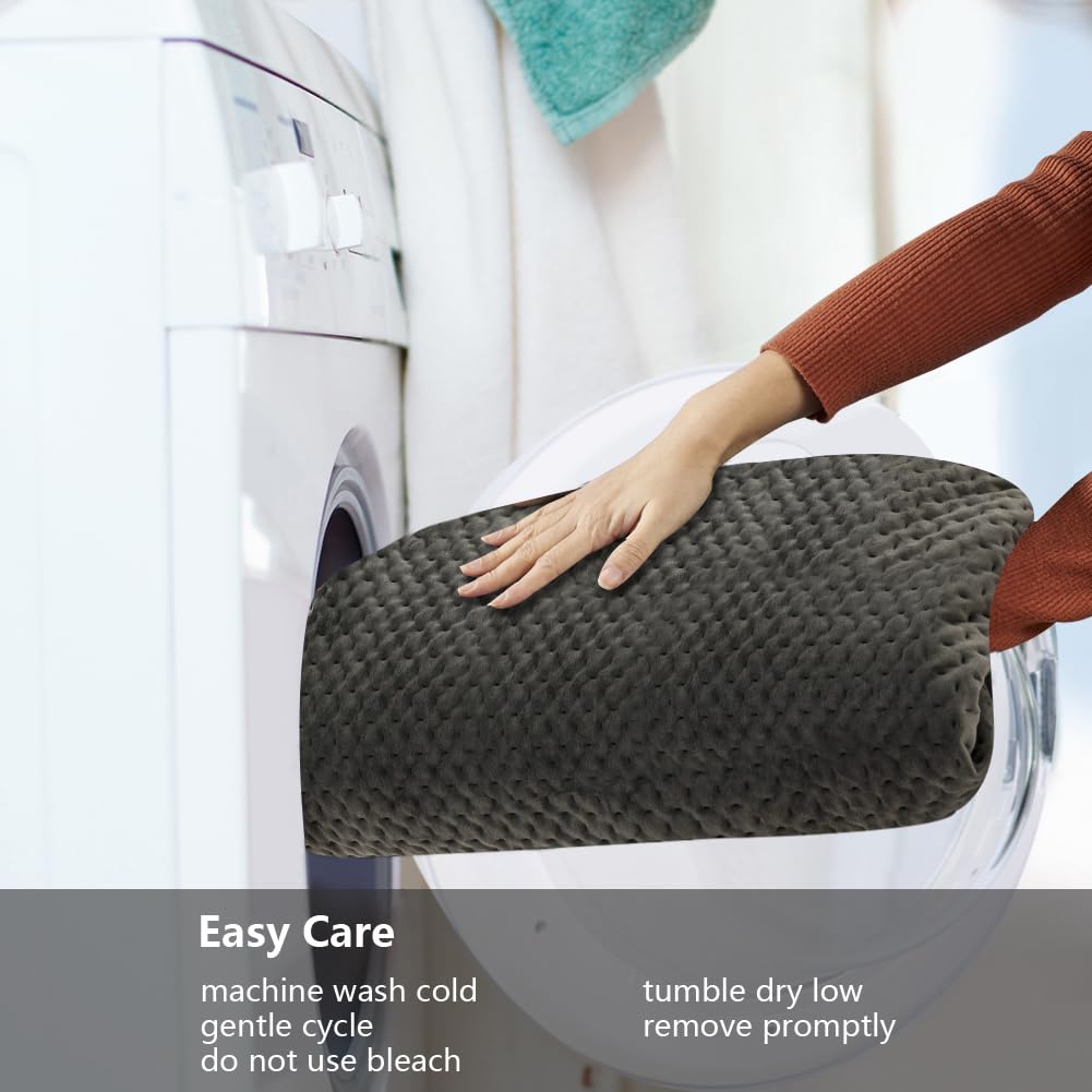STONECREST Recliner Chair Cover, Water Resistant Velvet Quilted Slipcover, Stay in Place (Black/Grey, Recliner 23" Regular)