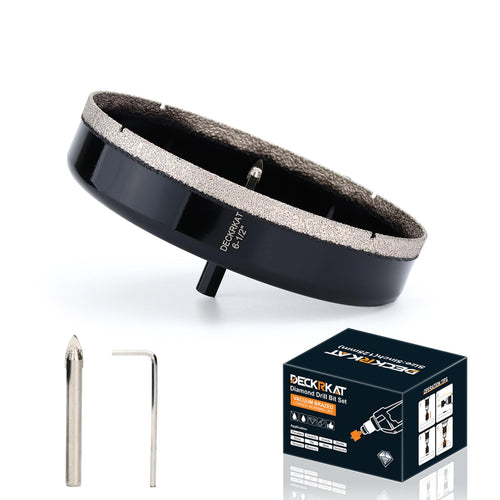 1 Inch Diamond Hole-Saw Bits with Pilot Drill Bit - 2pc 1" Diamond Tipped Tile Hole Saws with Guiding Bit Accurate Drilling for Porcelain Tile Ceramic Pottery Granite Stone Glass Bottles 25mm