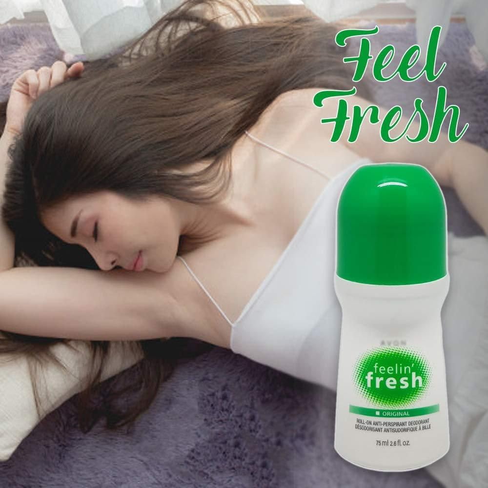 LOT OF 5 - Feelin' Fresh Roll-On Anti-Perspirant Deodorant Rolls – Long-Lasting Protection – Original Formula – Gentle on Skin – For Daily Use 2.6 Oz