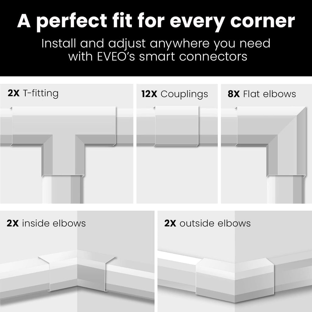 Cord Covers for Wires on Wall - 150in Cable Management Cable Hider - Cord Hiders for TV On Wall - Paintable Cable Concealer - Wire Covers for Cords - 10X (L16 x W0.95 x H0.5) - Medium | Beige