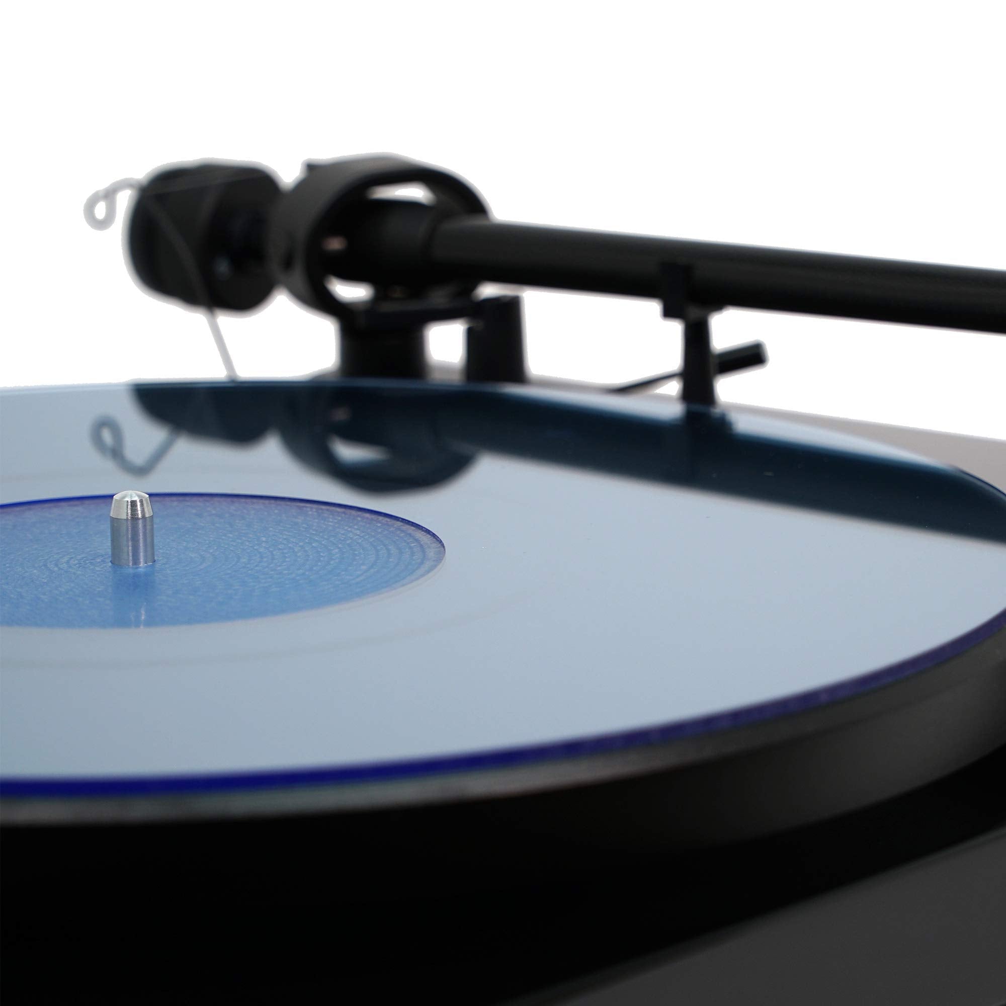 Hudson Hi-Fi Acrylic Turntable Mat – 11.75” Anti-Static Turntable Slipmat with Label Recess – 1/8” Thick Acrylic Platter Mat for Vinyl LP Record Players – Black
