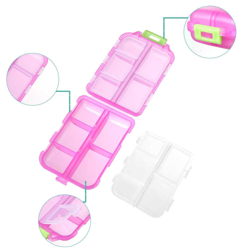 1Pack Travel Pill Organizer - 10 Compartments Pill Case, Compact and Portable Pill Box, Perfect for On-The-Go Storage, Pill Holder for Purse Blue