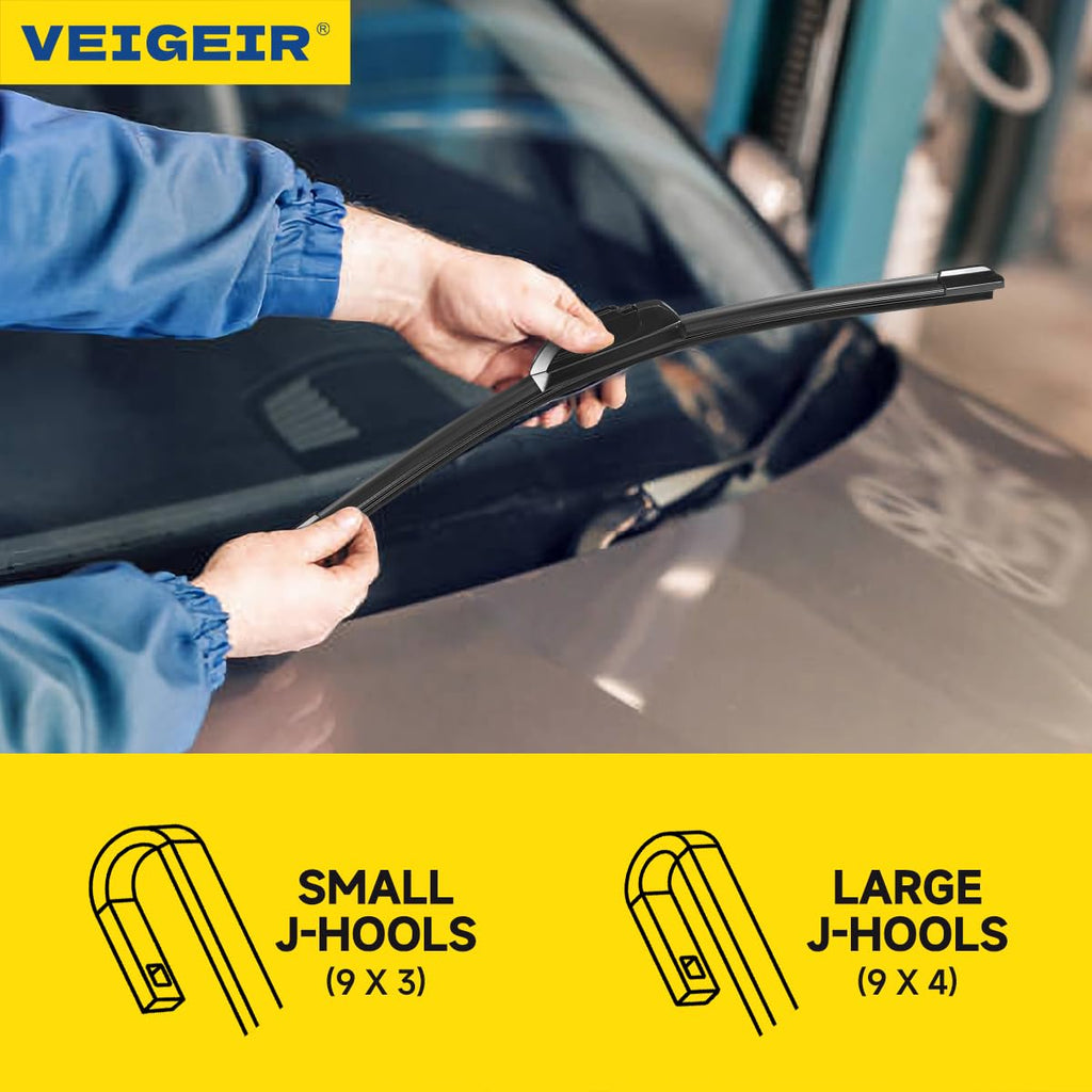 3 Pack Windshield Wiper Blades Compatible with Ford Escape 2008 2009 2010 2011 2012 Original Factory Quality Front Rear Wipers Blade Set for My Car - 20" 20" 12"
