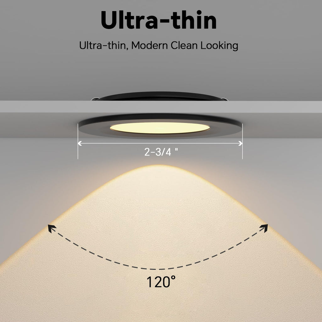 acegoo RV 2.75" Recessed LED Ceiling Light 12V Ultra-Thin Puck Light, Dimmable RV Lights Interior for Camper Van Truck Motorhome Boat Sailboat Roof Under Cabinet Lighting, 6 Pack (White,Cool White)