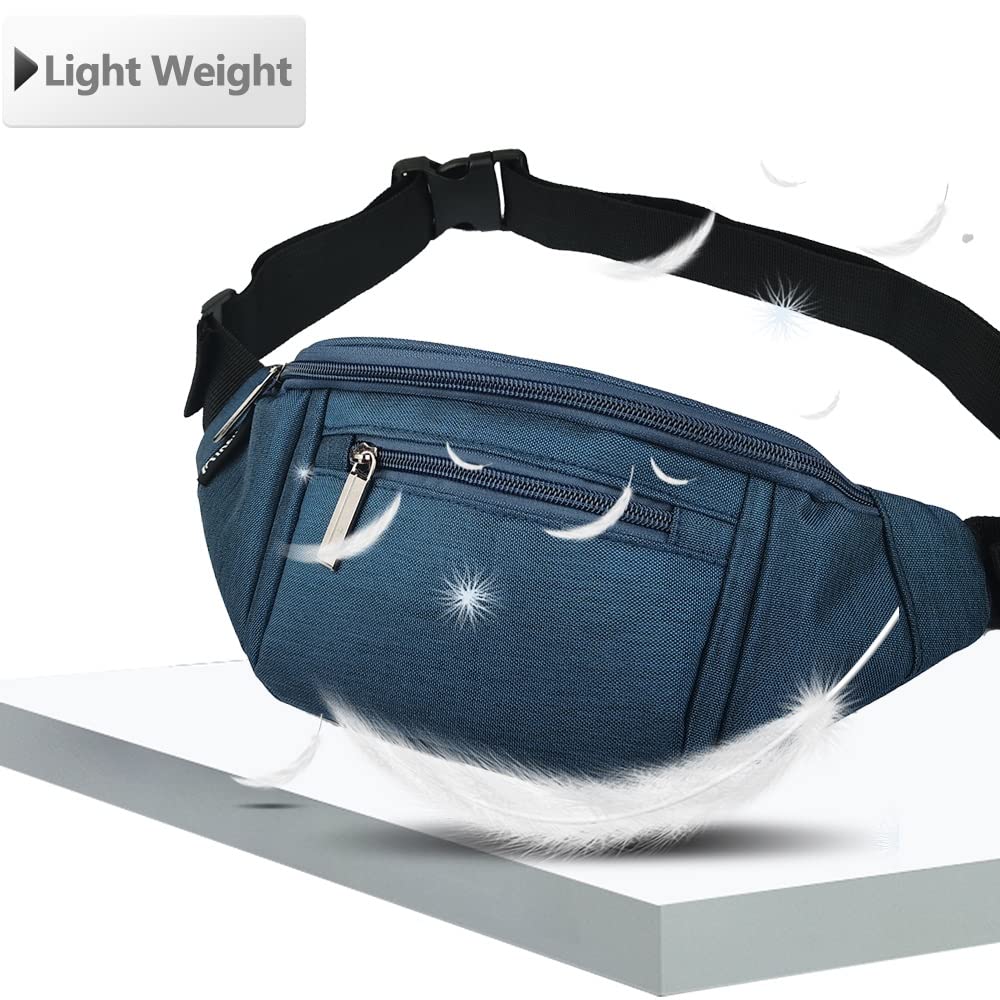 Fanny Pack for Men Women,Crossbody Waist Bag Pack,Belt Bag for Travel Walking Running Hiking Cycling,Easy Carry Any Phone,Wallet (Black)