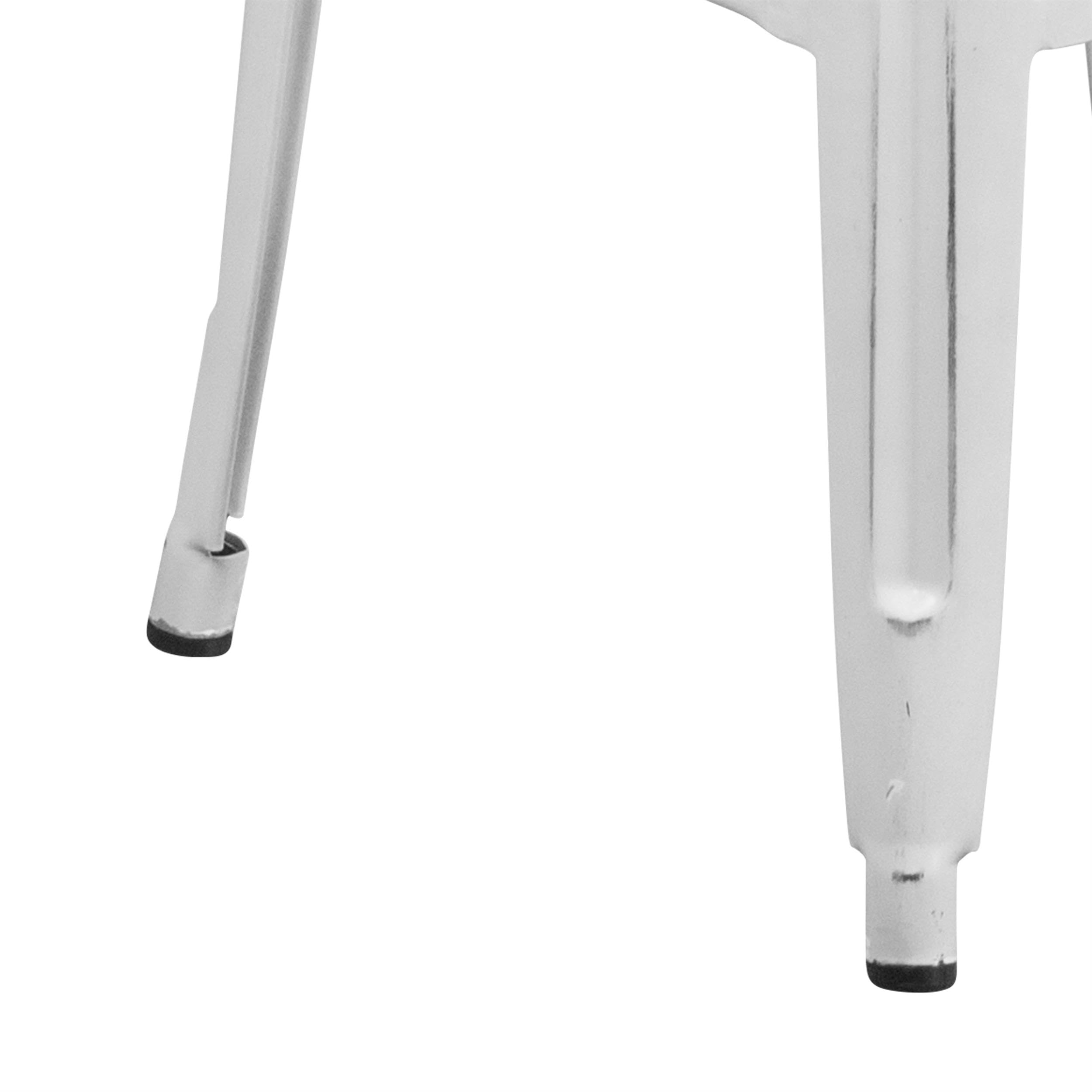 Flash Furniture 30"H Commercial Modern Metal Backless Barstool, Indoor/Outdoor Industrial Square Stacking Bar Stool for Patio Bars/Restaurants, Black