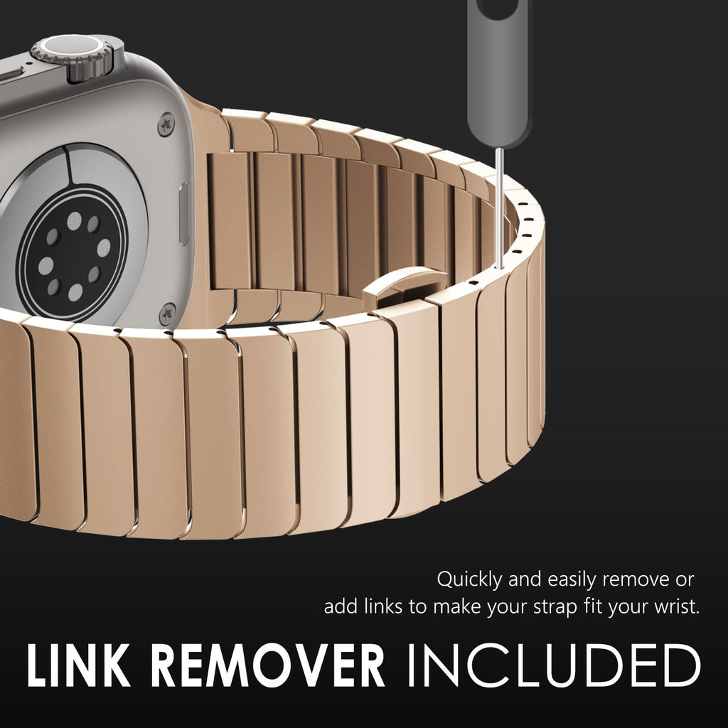 NewWays Titanium & Stainless Steel Link Bracelet for Apple Watch Band Ultra 3 2 1 Band 49mm Series11 10 46mm 42mm 45mm 44mm 41mm 40mm 38mm Series 3-11