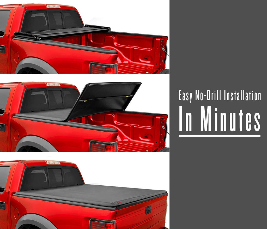 MaxMate Soft Roll-up Truck Bed Tonneau Cover Compatible with 2007-2013 Toyota Tundra | 5.5' (67") Bed | TCT169038