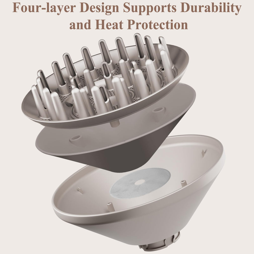 Large Diffuser Attachment Compatible with Shark FlexStyle, Upgraded Bigger Diffuser Nozzle for Dryer Faster and Define Wavy, Curly, Coily Hair