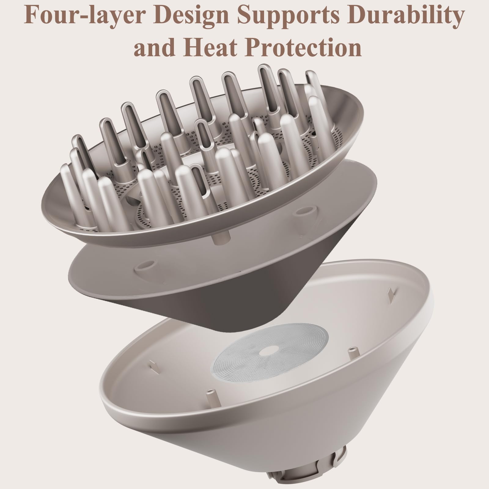 Large Diffuser Attachment Compatible with Shark FlexStyle, Upgraded Bigger Diffuser Nozzle for Dryer Faster and Define Wavy, Curly, Coily Hair