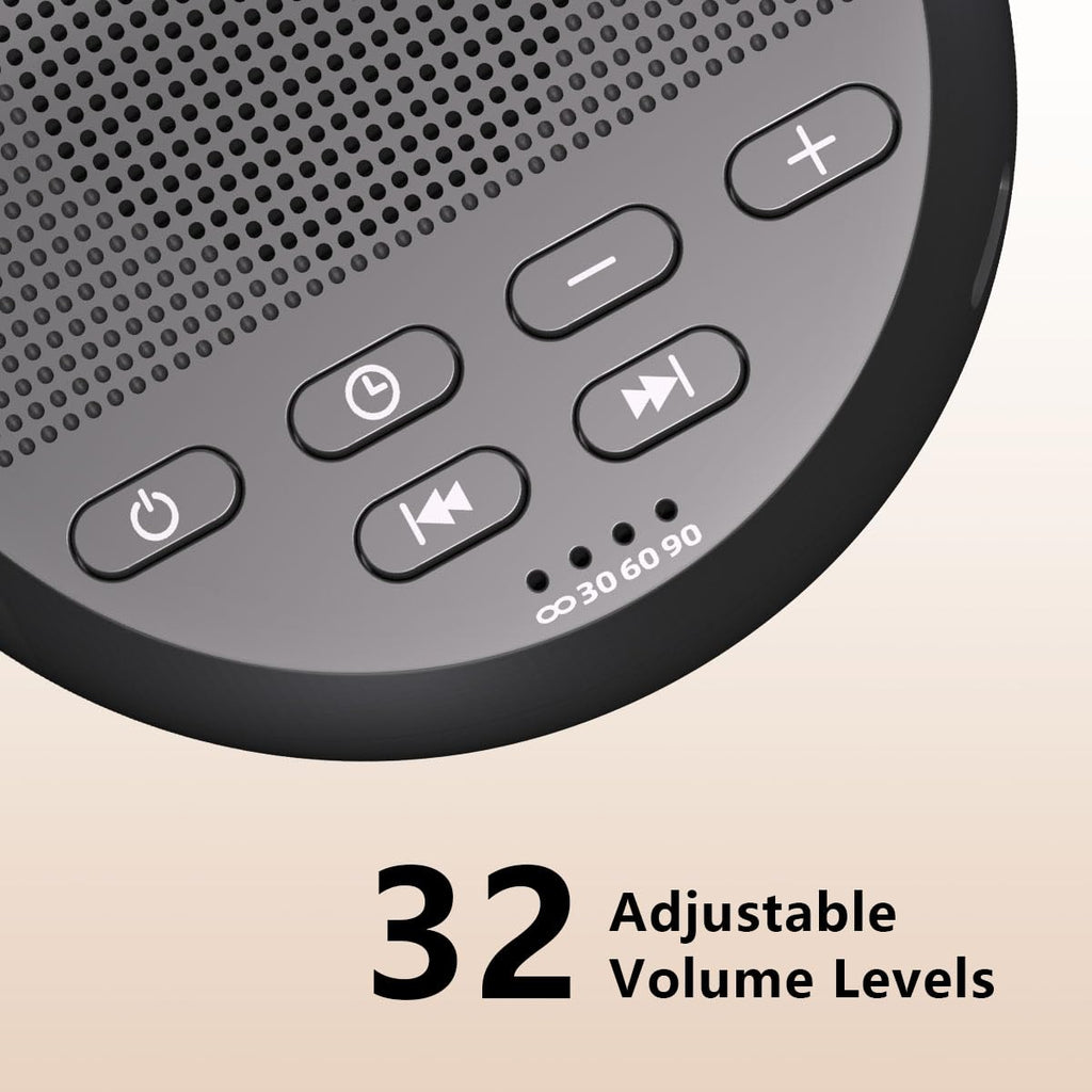 Brown Noise Sound Machine White Noise Machine Nonstop 30 Soothing Sounds Sound Therapy for Baby Kids Adults Sleep Machine 36-Level Vol Auto-Off Timer Memory Function for Home Travel Office