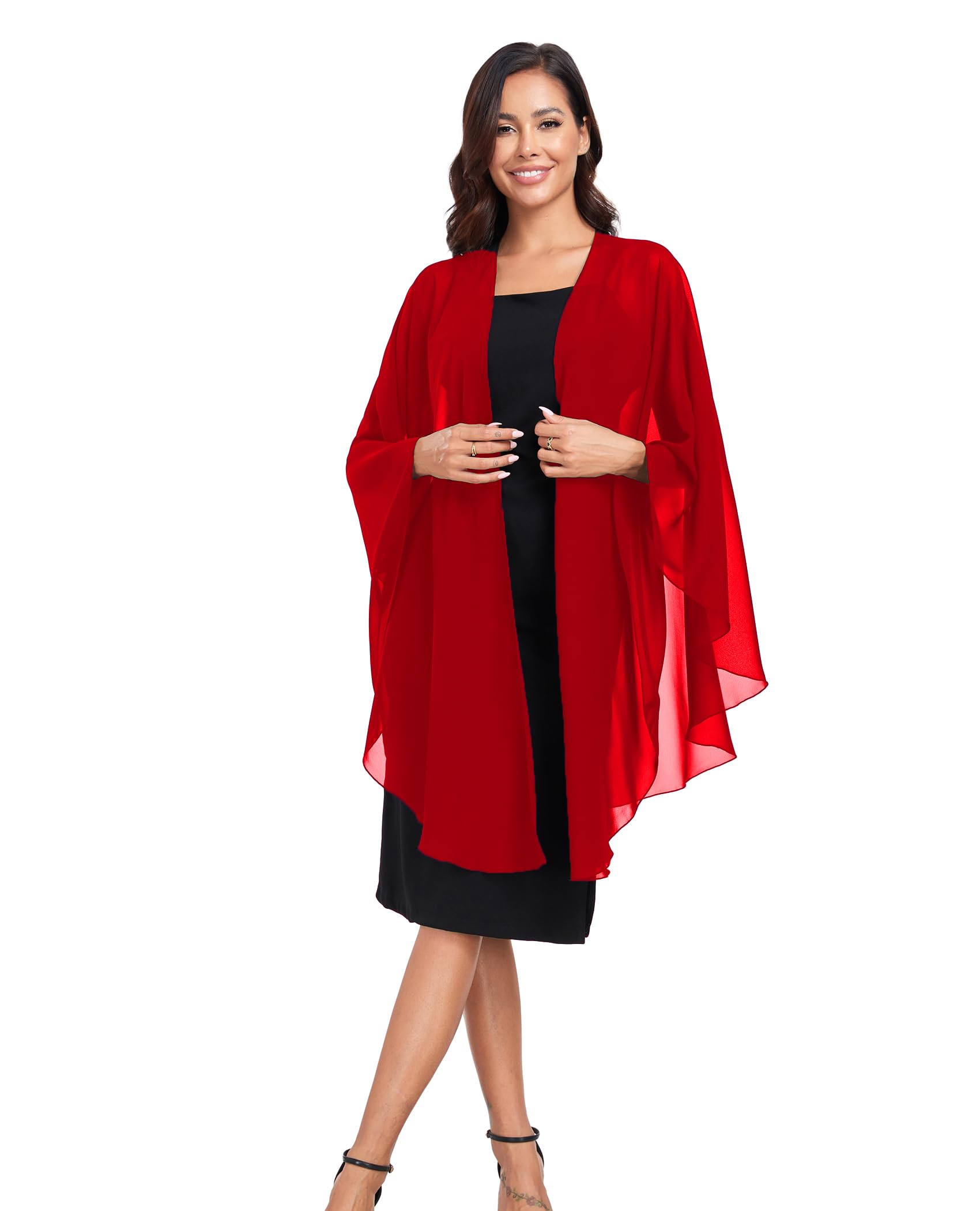 TONGFANTFL Shawls Wraps for Evening Wedding Party Chiffon Scarf Soft Bridal Wraps Wedding Guest Shawl Coverage