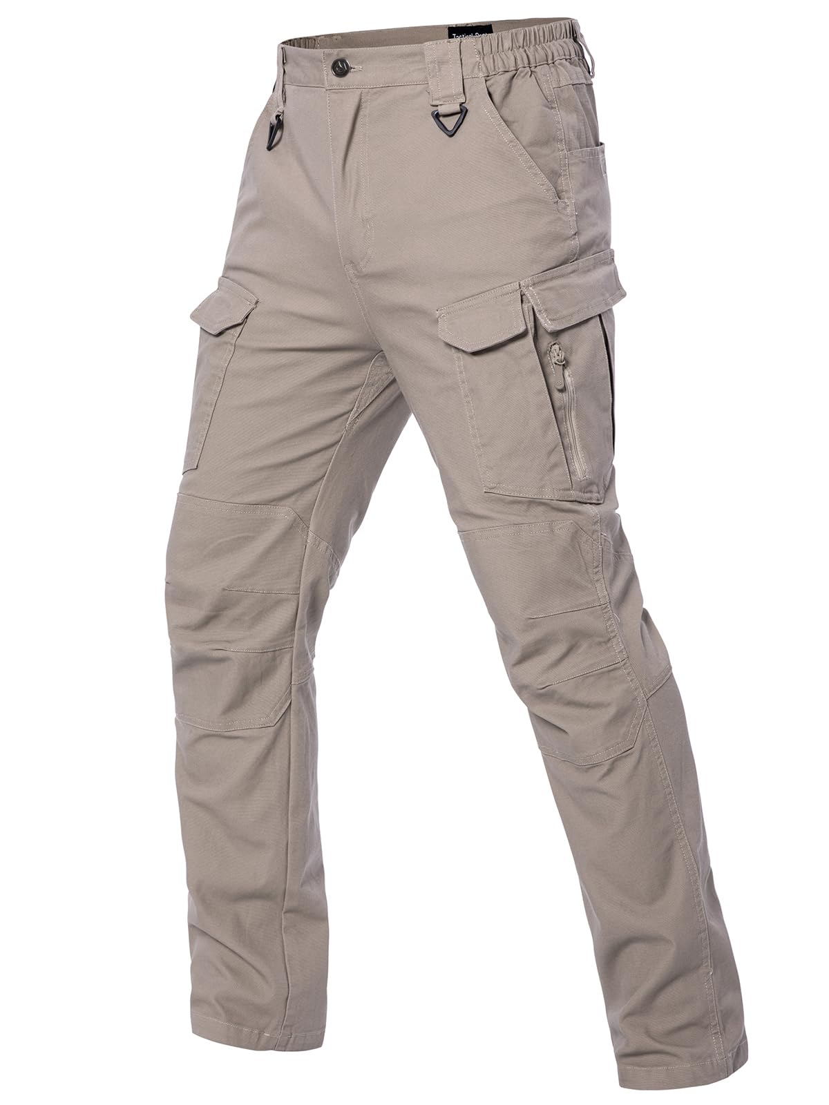 MANSDOUR Men's Cotton Hiking Tactical Pants Lightweight Stretch Military Combat Cargo Work Pants