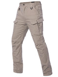 MANSDOUR Men's Cotton Hiking Tactical Pants Lightweight Stretch Military Combat Cargo Work Pants