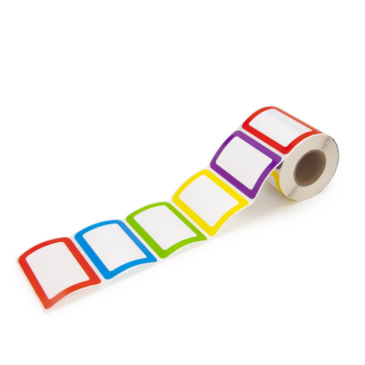 L LIKED 250 Stickers - 3.5" x 2.25"Colors Plain Name tag Labels with Perforated Line for School Office Home (Star - 250 Labels)
