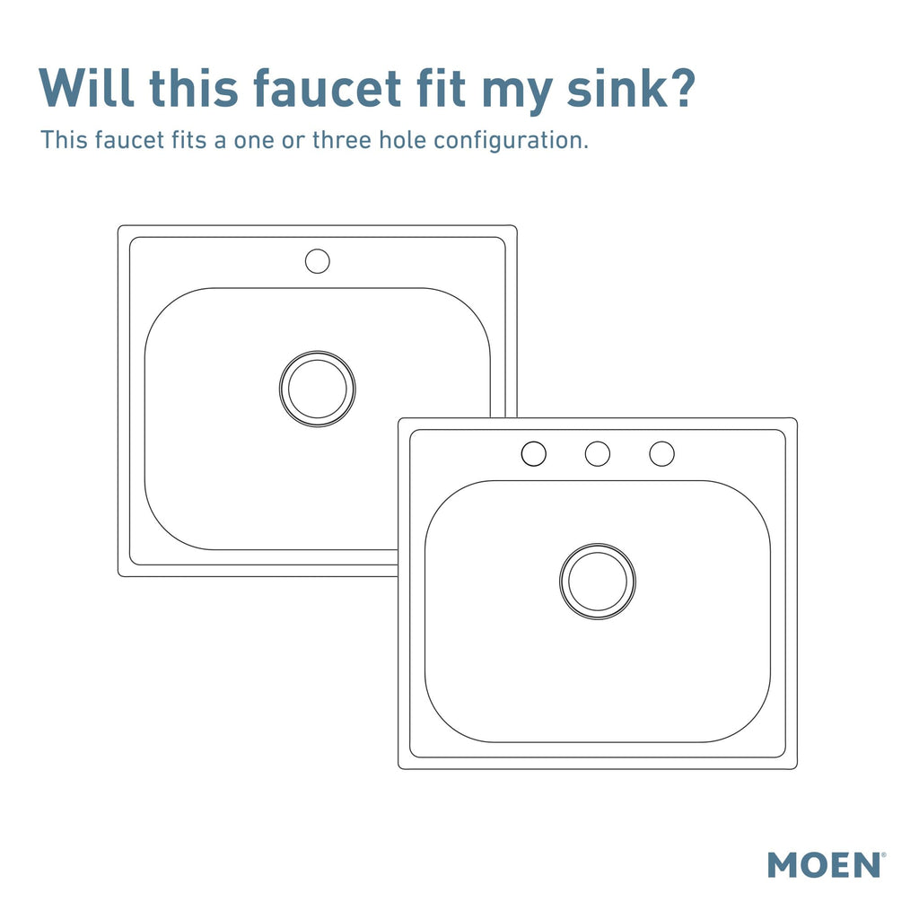 Moen Haelyn Pulldown Kitchen Faucet with Power Boost, 87627 | Pulldown sprayer, Power Boost technology, Soap dispenser included, Chrome finish, High arc faucet