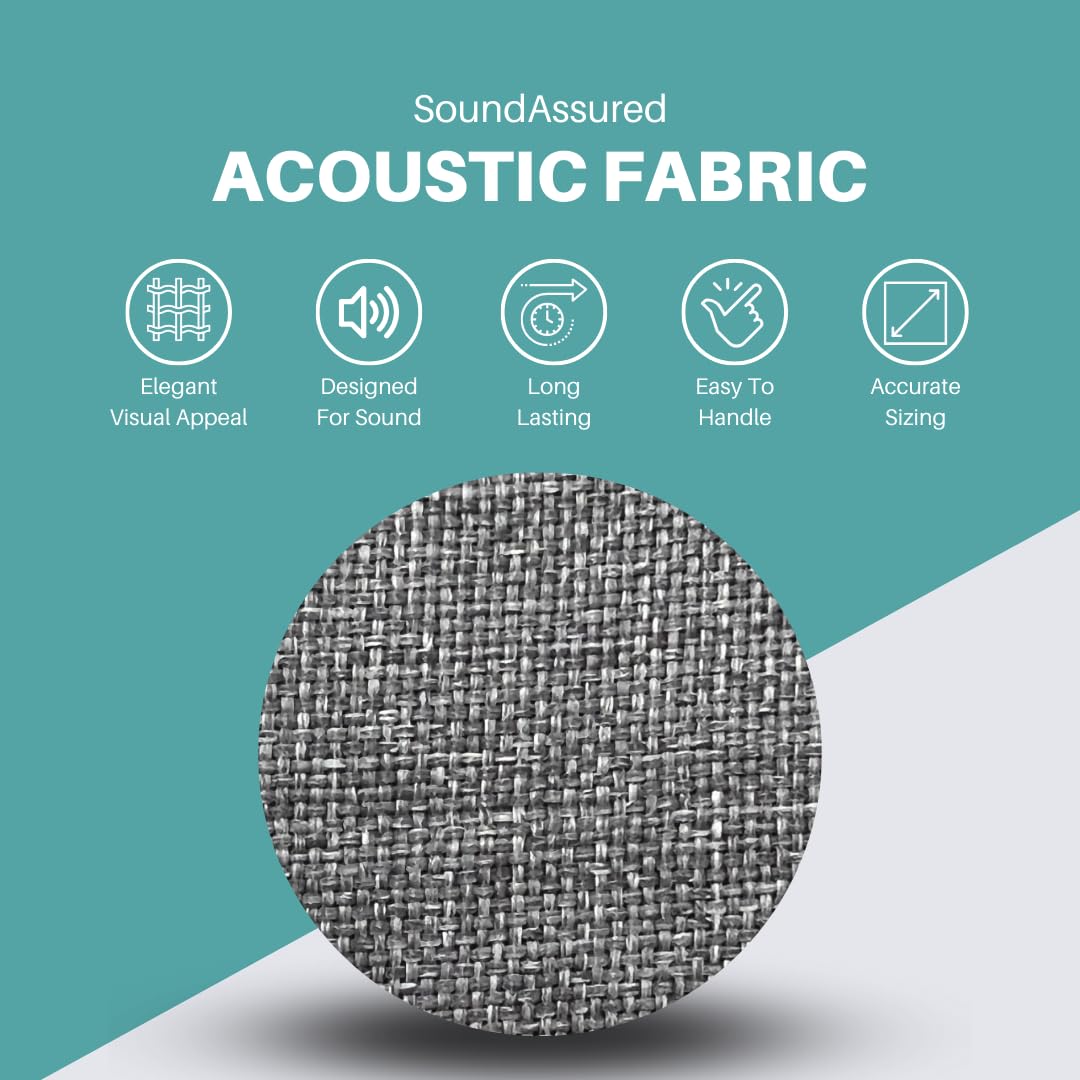 SoundAssured Acoustical Fabric - Precut Pieces 59x36 - Acoustically Transparent Fabric for Making Acoustic Panels - DIY Sound Panel Acoustic Fabric (50s Pink)