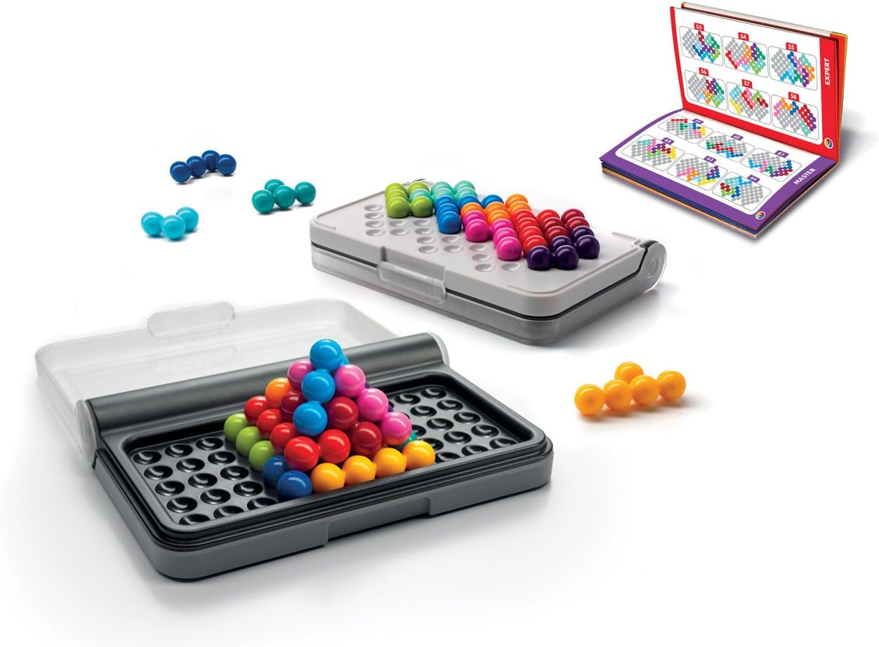 SmartGames IQ Puzzler Pro | Boost Logic and Problem Solving Skills | Level Up with 120 2D and 3D Challenges from Easy to Expert | Great for Ages 6 - Adult | A Fun Travel Game in a Portable Case