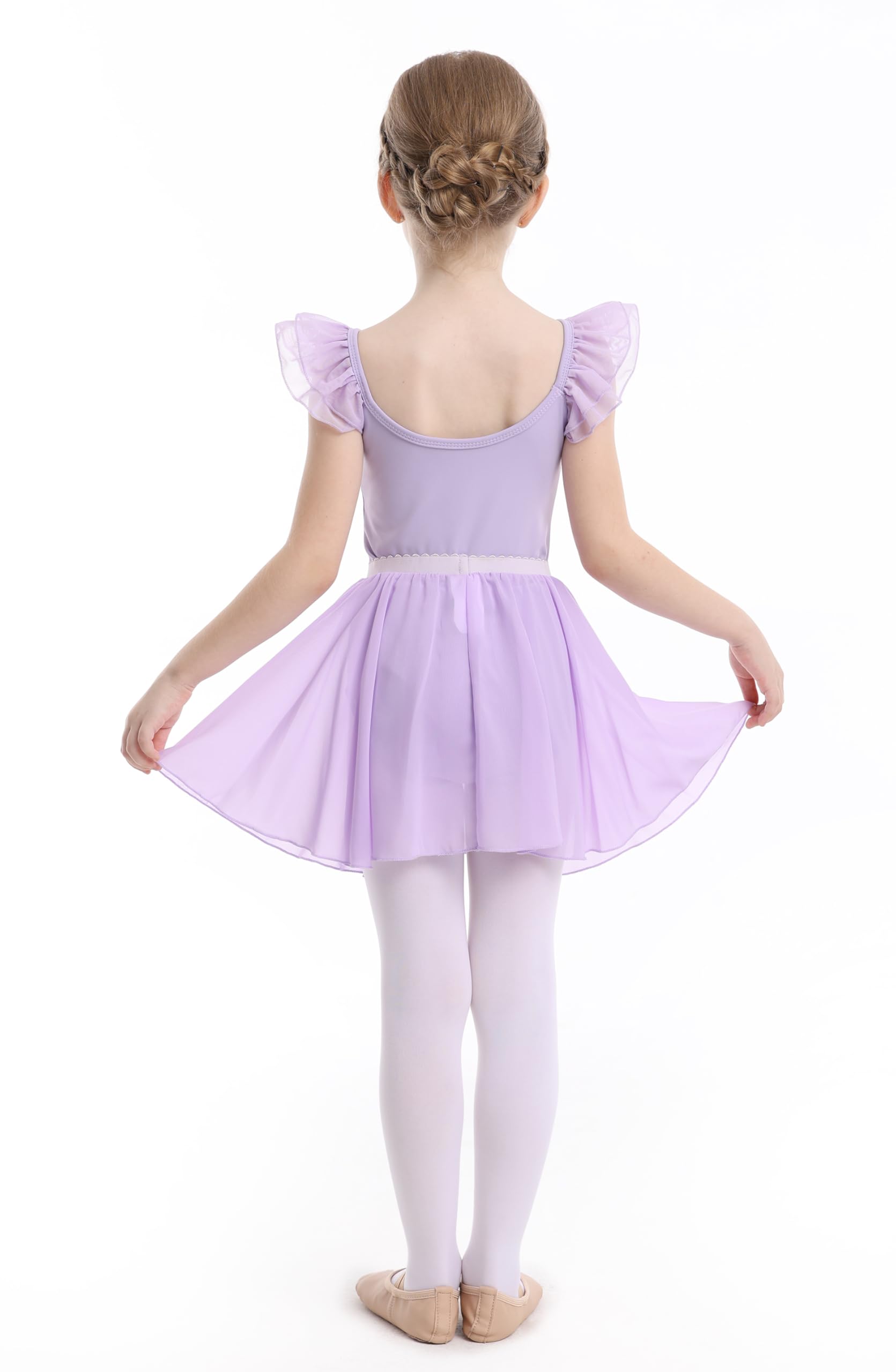 Mecceos Ballet Leotards for Girls Toddler Dance Leotards Short/Long Sleeve Skirt Ballerina Outfits