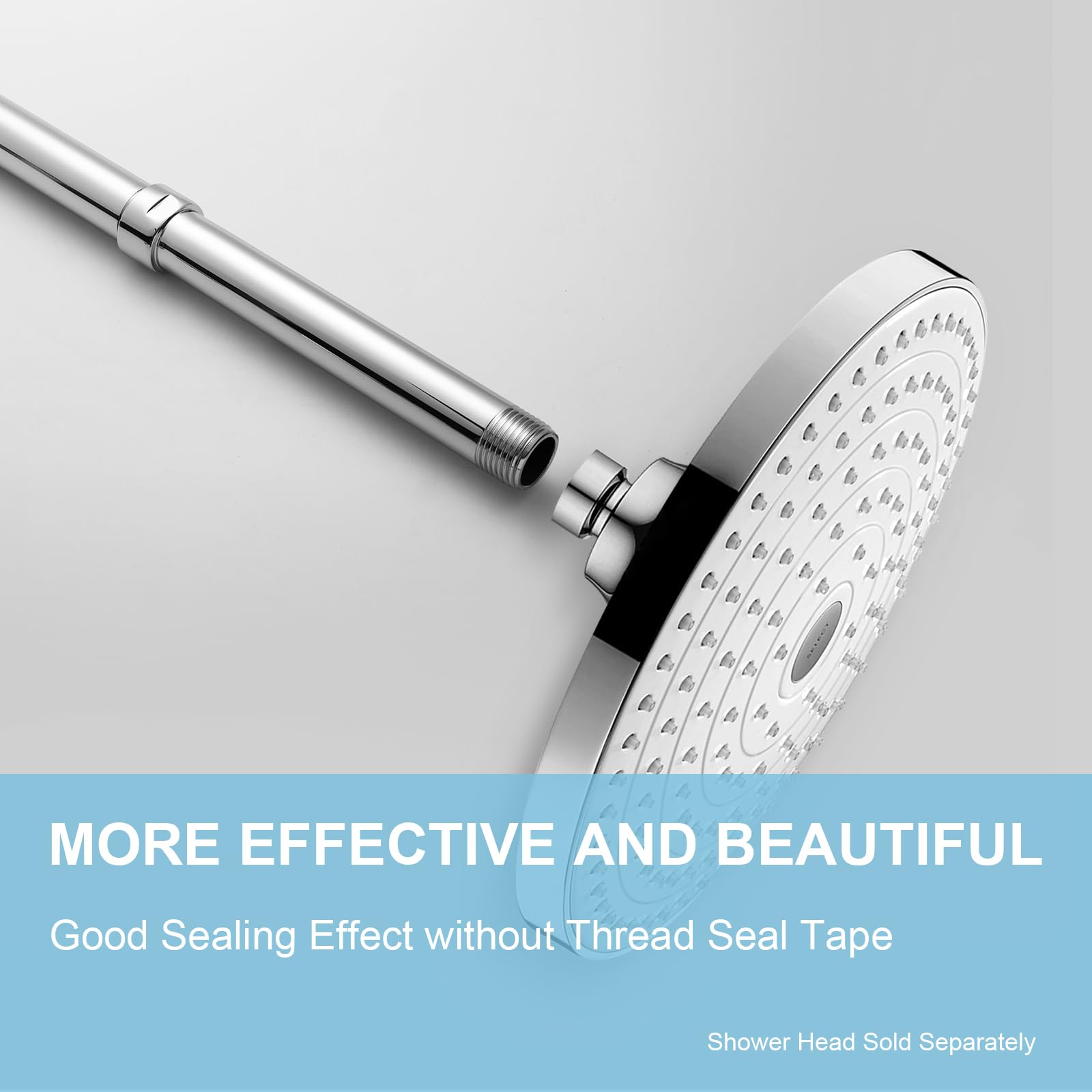 OFFO Shower Head Extension Arm, Shower Arm Extension Shower Head Extender Made of 304 Stainless Steel Shower Pipe Extension, Bright Gold 3 in