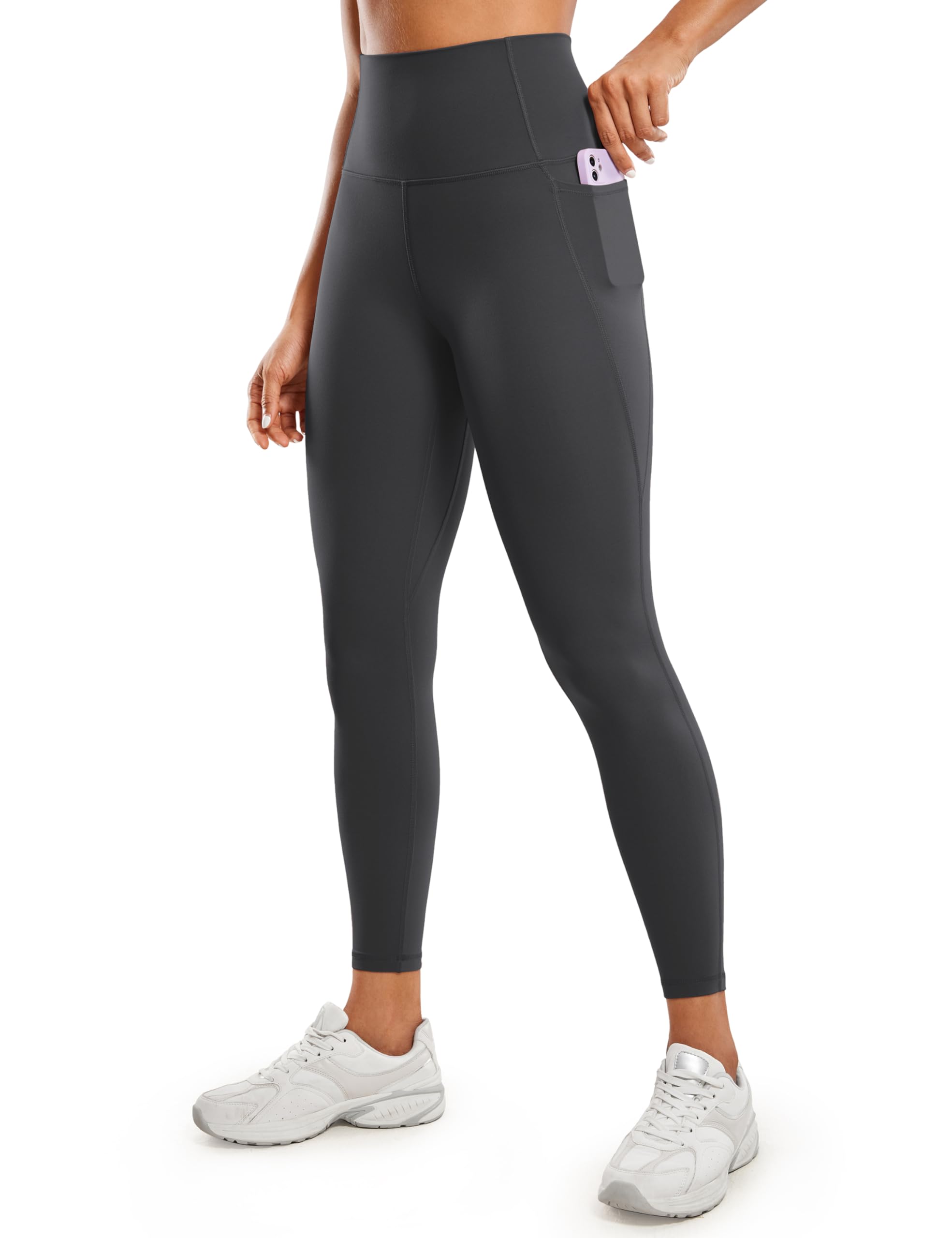 CRZ YOGA Butterluxe Workout Leggings Pockets 25'' - High Waisted Gym Womens Yoga Pants Buttery Soft