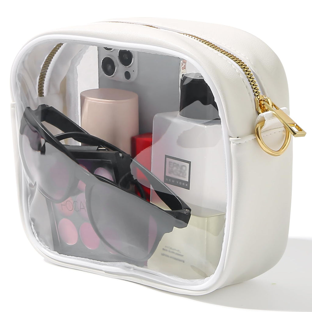 TOBVZOO Clear Bag Stadium Approved, Crossbody Transparent Bag for Concerts Sports Events, Purses for Men & Women