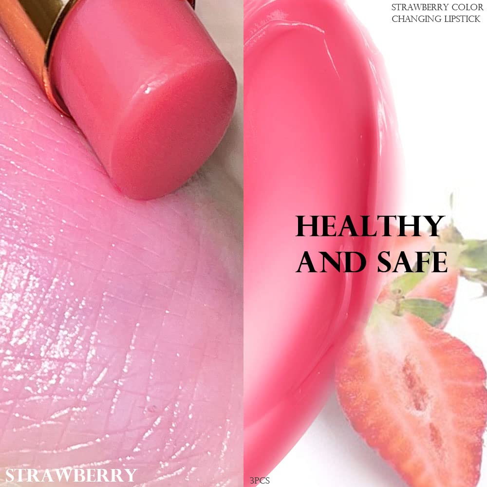 evpct 2Pcs Blueberry Tinted Lip Balms PH Lip Color Changing Lipstick Balm Stain Gift Set Queen for Women Girls Korean Mood Long Lasting Color Change Light Pink Lipstick Lip Tint Plumper Gloss