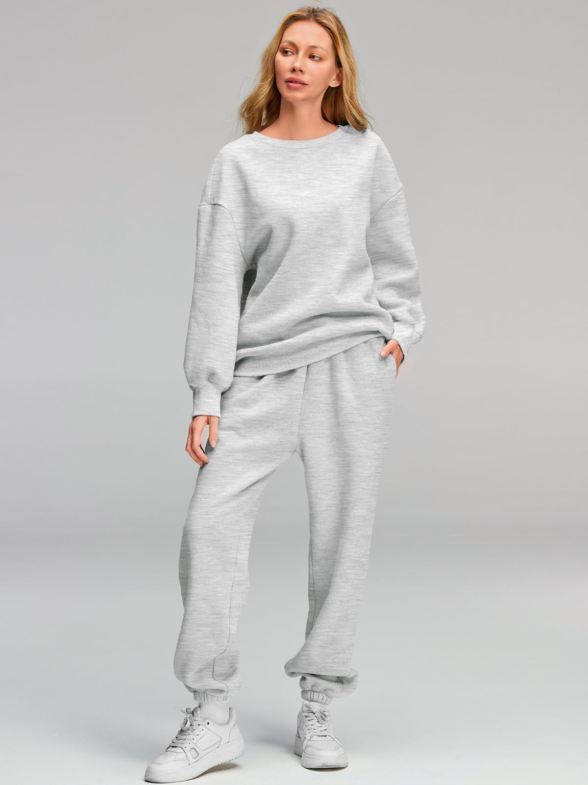 AUTOMET Womens 2 Piece Outfits Sweatsuit Lounge Sets Matching Sweat Set Pockets