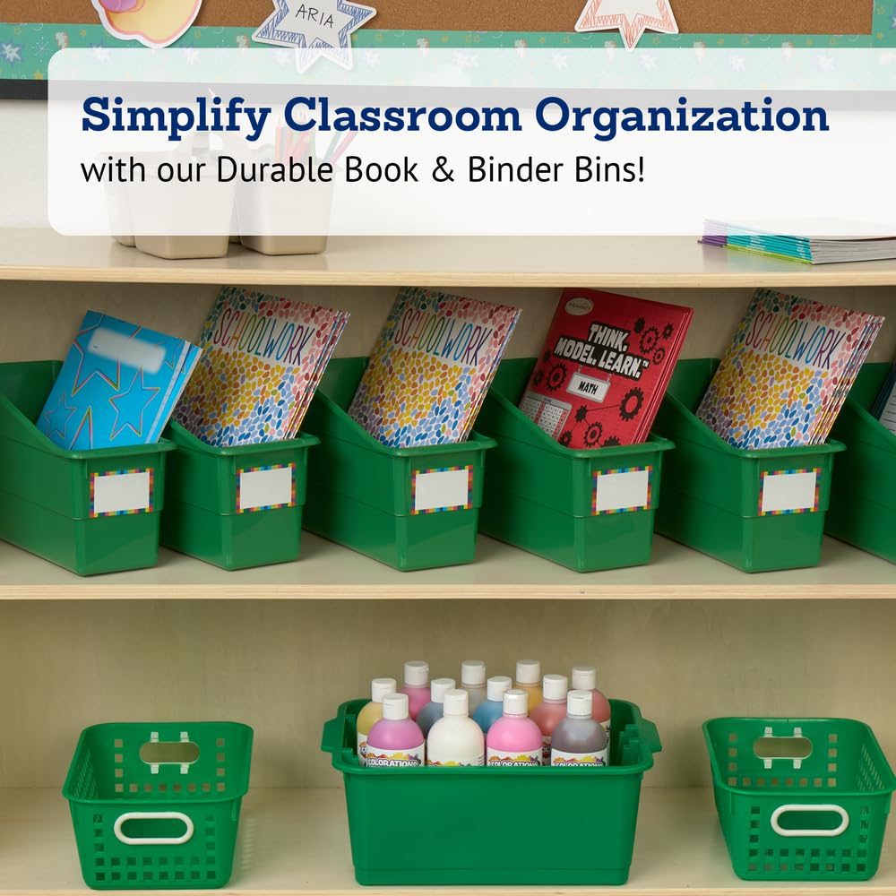 Really Good Stuff Durable Book & Binder Holders - 6 Pack - Black