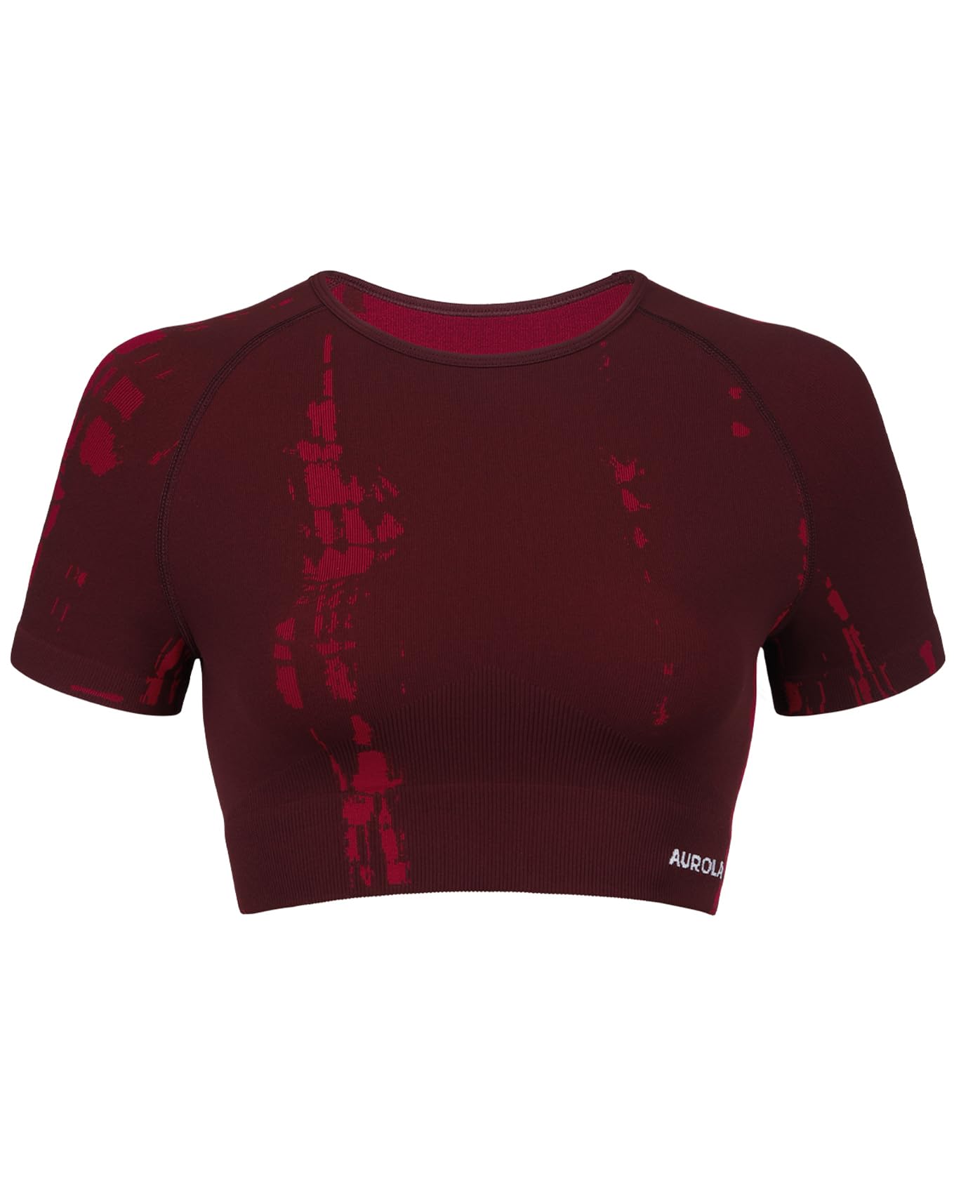 AUROLA Serpent Snake Seamless Workout T-Shirts for Women,Short Sleeve Crop Top Gym Yoga Athletic Shirts Tee