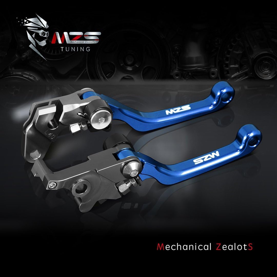 MZS Black Dirt Bike Brake Clutch Levers Pivot Adjustable CNC Compatible with YZ65 2018-2025 / YZ80 YZ85 2015-2025