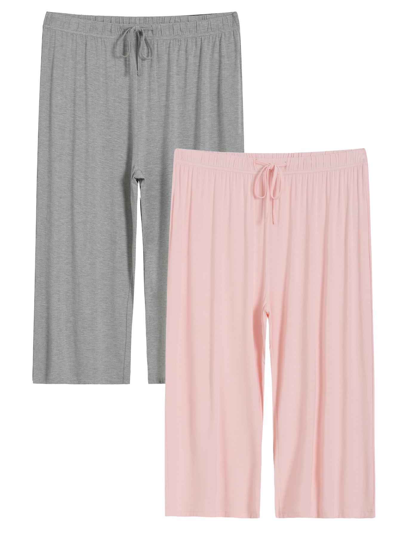 Latuza Women's Plus Size Capri Pajama Pants Wide Leg